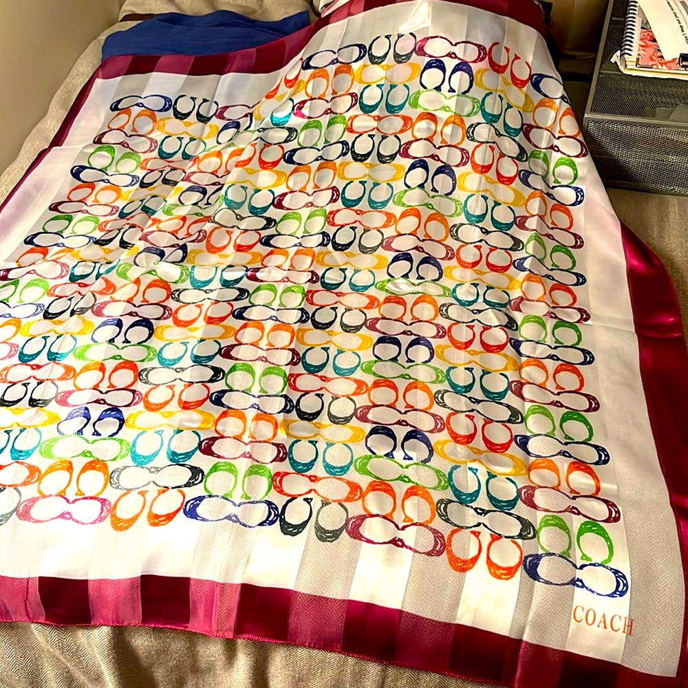 Vintage coach silk scarf